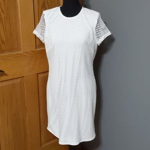 Banana Republic Lace Overlay Little White Dress